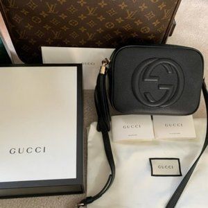NWT Authentic Gucci Disco Soho Bla142574                            size 8W x 6H